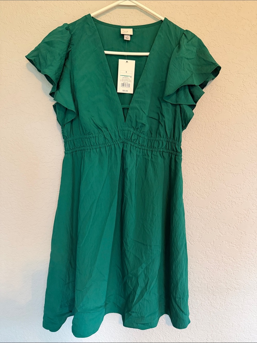 a new day Emerald Green Ruffle Sleeve Kids Dress